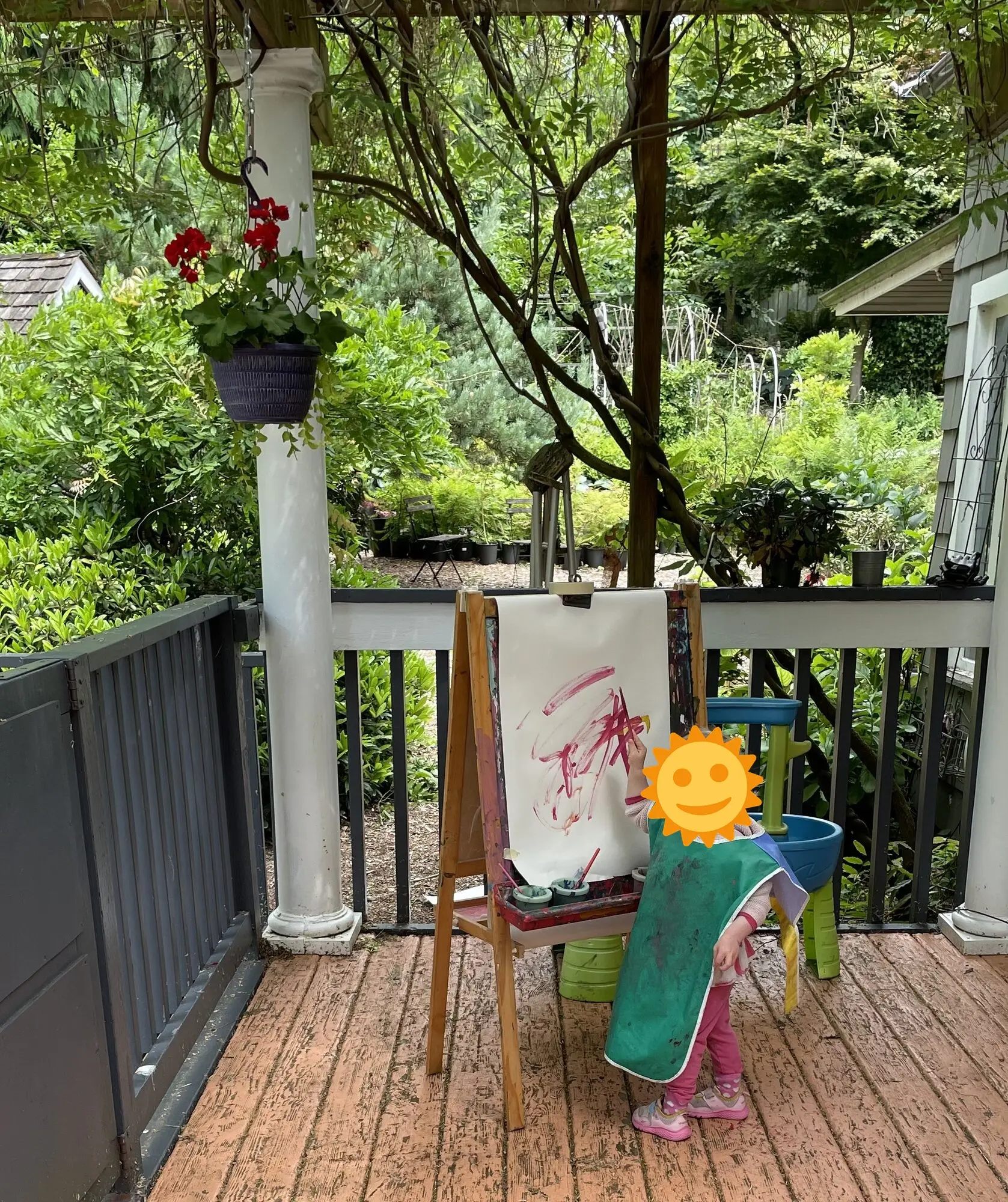 Easel painting in the fresh air