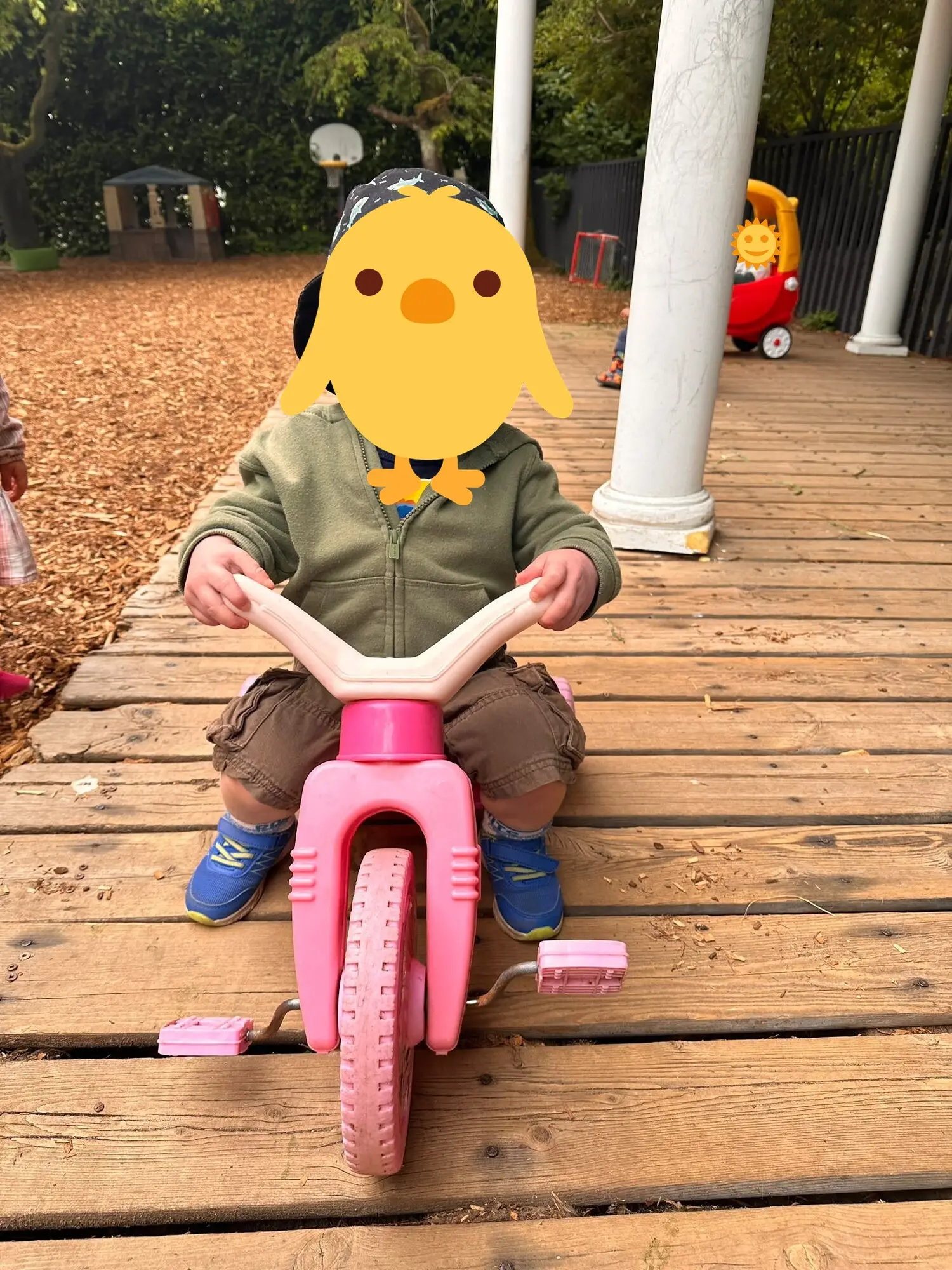 Riding on the deck